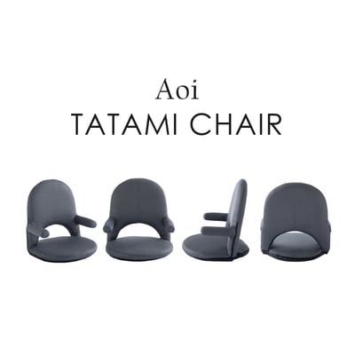 Aoi葵網布扶手椅背14段KOYO多功能和室椅-灰色3