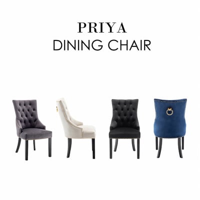 Priya普利亞奢華拉扣微翼木質腳休閒餐椅-四色可選11