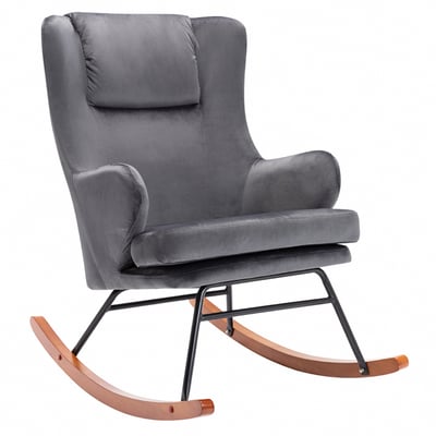 Paisley佩斯里絨布扶手休閒搖椅-兩色可選1