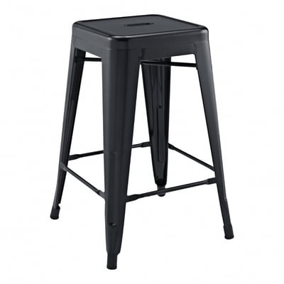 Vali瓦力工業風可堆疊金屬吧檯椅-高61cm3