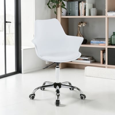 Nate奈特簡約軟墊扶手PP電鍍腳電腦椅-四色可選19