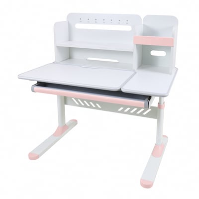 LOLO洛洛彩面書架單抽多功能陪讀兒童升降成長桌-寬100cm-三色可選18