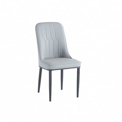 Flash閃電PU簡約黑腳休閒餐椅-兩色可選11