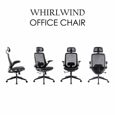 Whirlwind旋風全網多功能高背電腦椅-黑色2