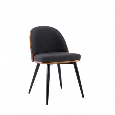 Gail蓋爾布面雅緻曲木休閒餐椅-深灰色12