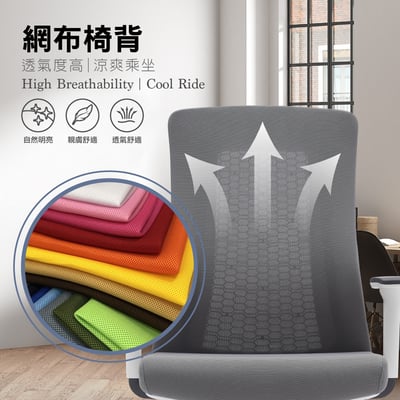 Vortex 2.0 旋流白框中背半網扶手人體工學電腦椅-三色可選2