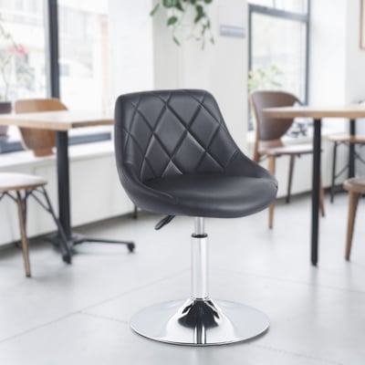 Luke路克菱格紋皮面可調式多功能圓盤椅-四色可選22