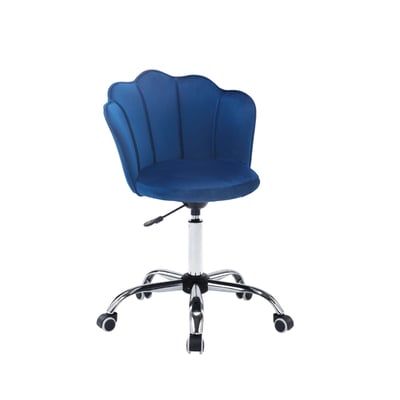 Petal小花瓣絨布造型電鍍電腦椅-三色可選3