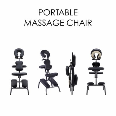 Portable便攜式多功能折疊推拿按摩指壓刺青椅-黑色2