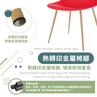 Oban歐班簡約北歐造型餐椅-七色可選14