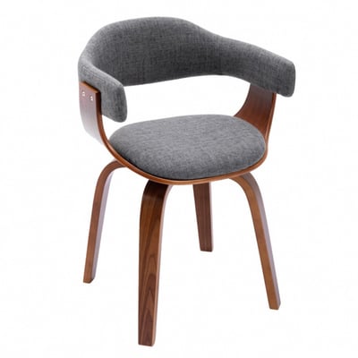 Nina妮娜布面曲木可旋轉休閒餐椅-兩色可選2