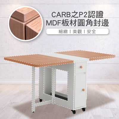 Fika悠享系1抽1門一桌四椅折合蝴蝶長方餐桌椅組-幅150cm(GU014A+GU017A)2