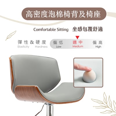 Alvis亞維斯曲木吧檯椅-兩色可選9