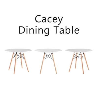 Cacey卡希圓形餐桌-80cm-白色2