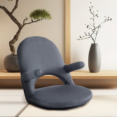 Aoi葵網布扶手椅背14段KOYO多功能和室椅-灰色15