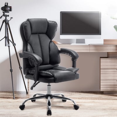 Hrut赫魯特尊爵PU高背扶手電腦椅-黑色18