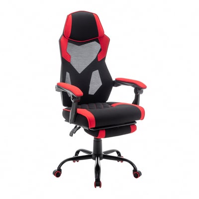 ArcticWolf Ninja忍者網背布面扶手含腳凳金屬腳電競椅-兩色可選1