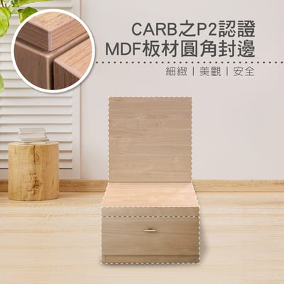 Cozy舒活系1抽收納床頭櫃-原木色6