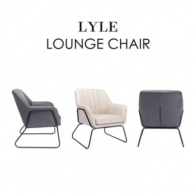 Lyle萊爾直紋布面黑腳休閒椅-兩色可選3