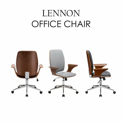 Lennon列儂中高背曲木扶手電腦椅-兩色可選3
