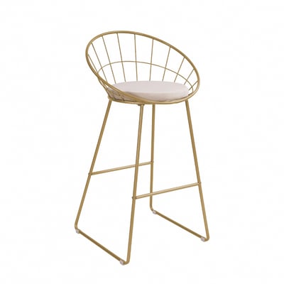 Moonlight月光全金腳軟墊吧檯椅-坐高76cm-三色可選3