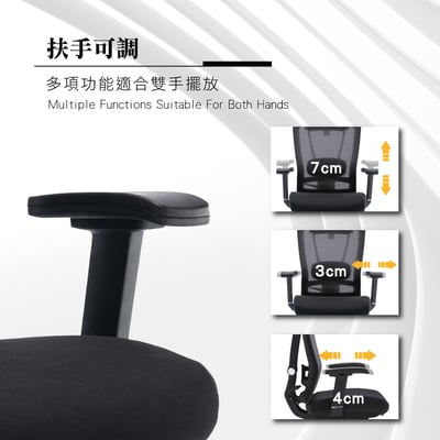 Duccio杜喬意式高階底盤半網人體工學電腦椅-黑色5