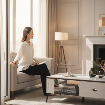 雪岩4尺岩板收納大茶几-白色15