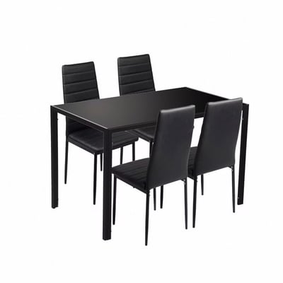 Tano塔諾一長方玻璃桌四椅-Mano寬120cm-三色可選19