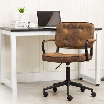 Itzel伊澤爾復古工業風拉扣扶手電腦椅-兩色可選16