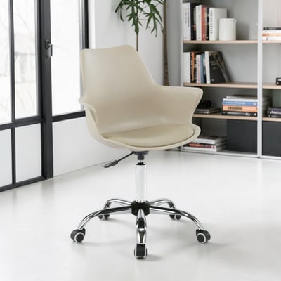 Nate奈特簡約軟墊扶手PP電鍍腳電腦椅-四色可選20