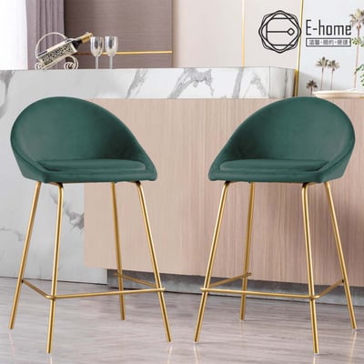 Tara塔拉絨布網美金腳吧檯椅-坐高66cm-四色可選17