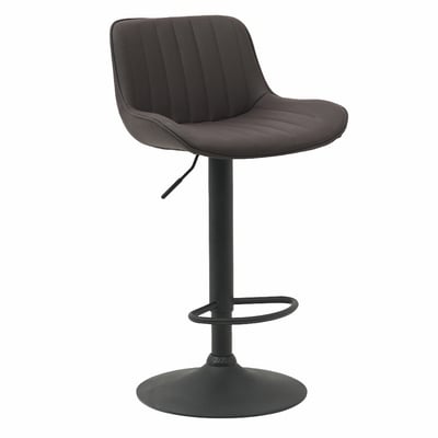 Elton艾爾頓直紋PU面黑腳可調式吧檯椅-三色可選3