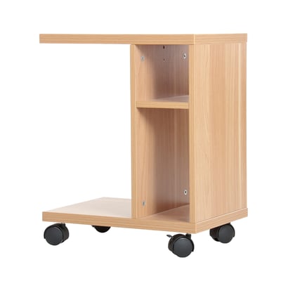 Breeze微風系工字型沙發邊几-原木色1