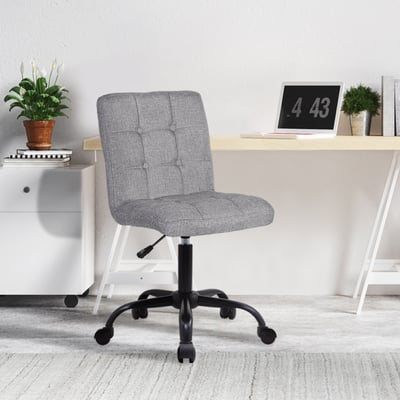 Pace佩斯可調式布面方格黑腳電腦椅-兩色可選16