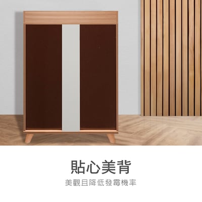 Breeze微風系2抽2門收納實木腳鞋櫃-幅80cm-原木色13