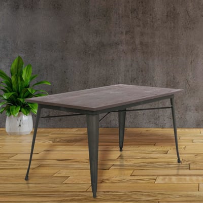 Jed傑德金屬木面工業風桌-140x80cm-四色可選18