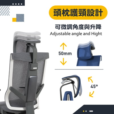 Heller海勒高階底盤德國網人體工學電腦椅-兩色可選9