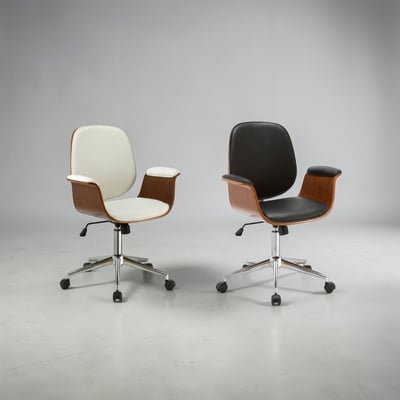 Idalia伊達利亞中低背曲木扶手電腦椅-兩色可選18