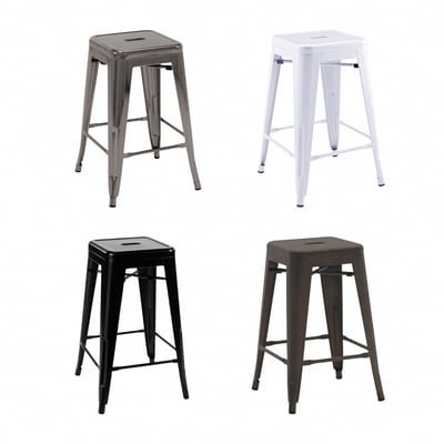 約克工業風可堆疊金屬吧檯椅-座高66cm-四色可選7