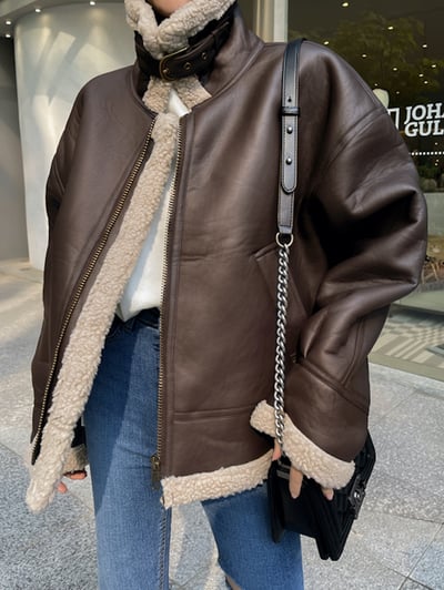 韓國高單羊羔毛皮夾克4