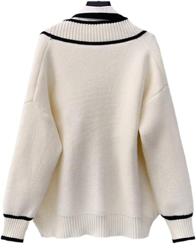 韓感小香風毛衣外套3