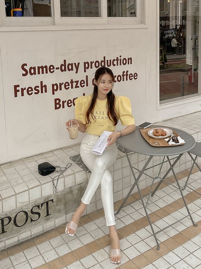 韓國歐膩公主袖短T恤4