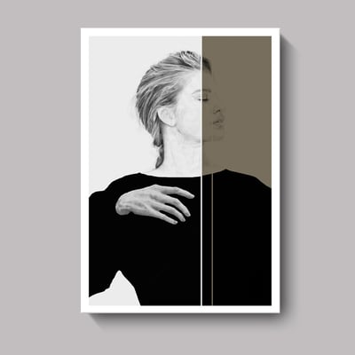 人物抽象藝術 黑白簡約風格 三款6