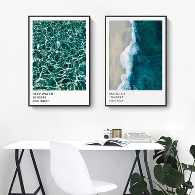 北歐清新大海 海洋 沙灘風景 ３款3