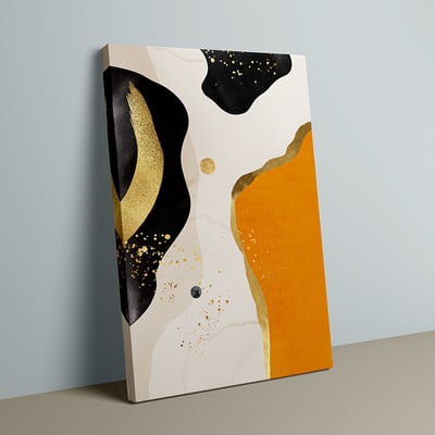 橙色抽象色塊線條三聯畫 可單買 三款3