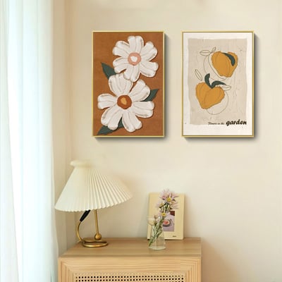 油畫筆觸奶油風ins花卉 4款5