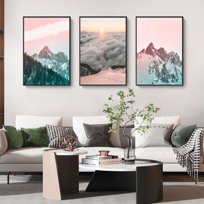 旅行沙粉色系風景山峰雲海 8款2