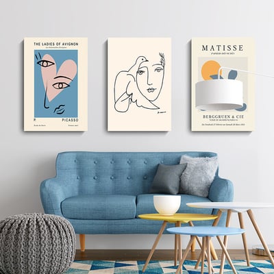 現代簡約 北歐五官抽象掛畫 五款3
