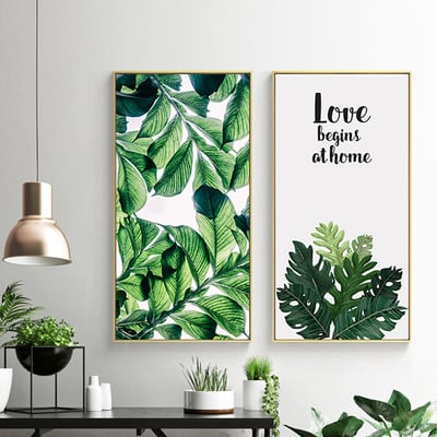 彩清新葉子綠植  特殊長型畫框  8款2