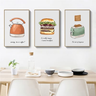 食物漢堡廚房餐廳 3款1